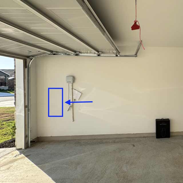 Take a photo or video of where you think your home charging station should be placed.