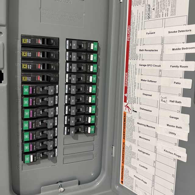 Upload a close-up image of your electrical sub-panel